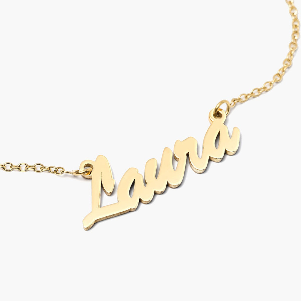 Script Name Necklace with Chain Included