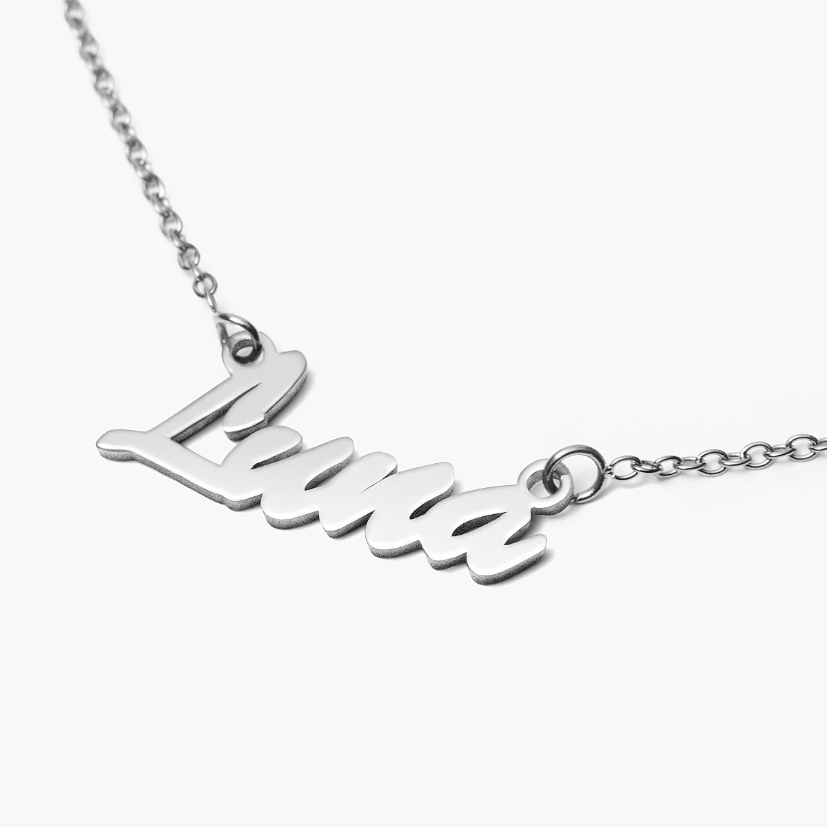 Script Name Necklace with Chain Included