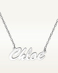Script Name Necklace with Chain Included