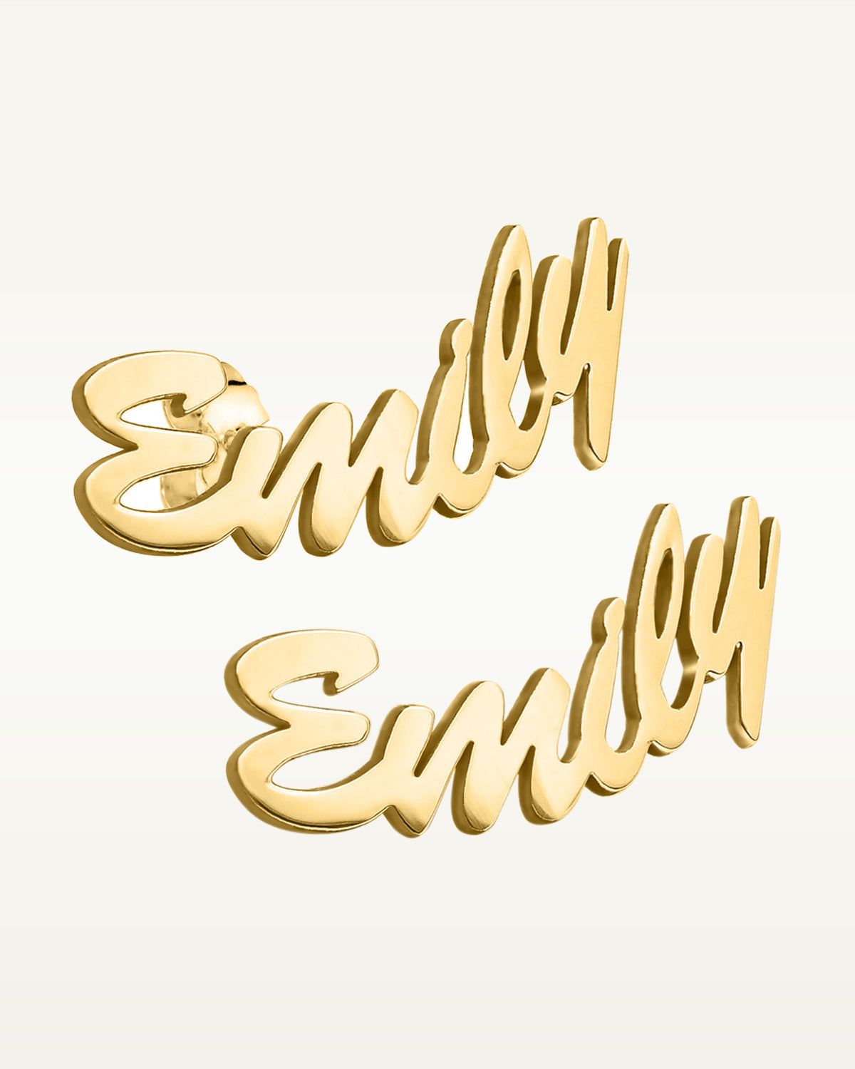 Pair Of Script Name Earrings