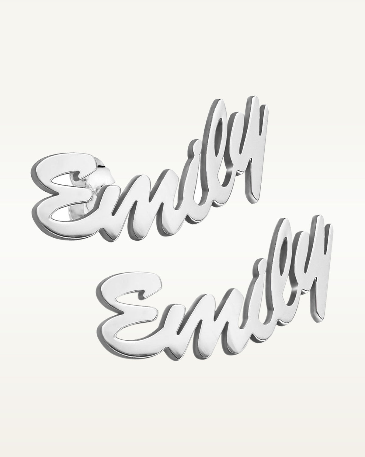 Pair Of Script Name Earrings