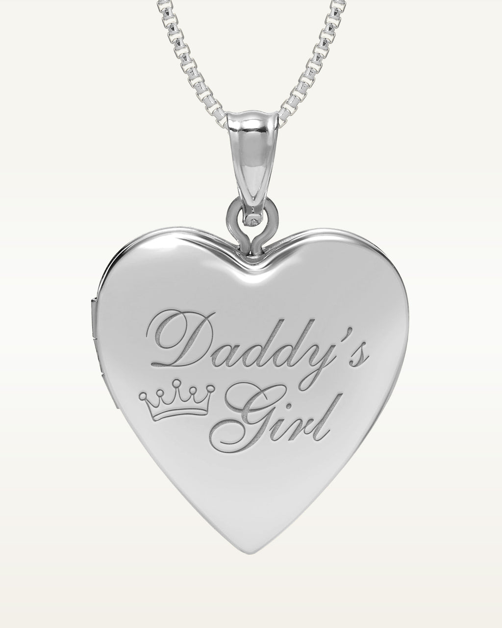 Sterling Silver Daddy's Girl Heart Photo Locket