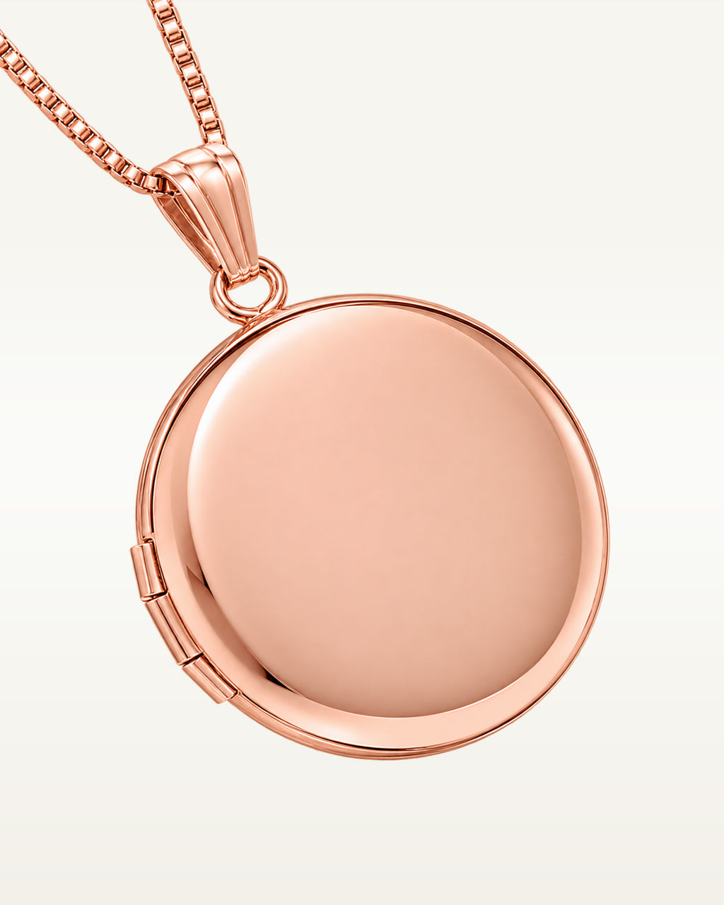 Rose Gold Plated Classic Round Photo Locket