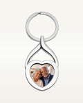 Memorial Stainless Steel Engravable Heart Photo Laser Keychain