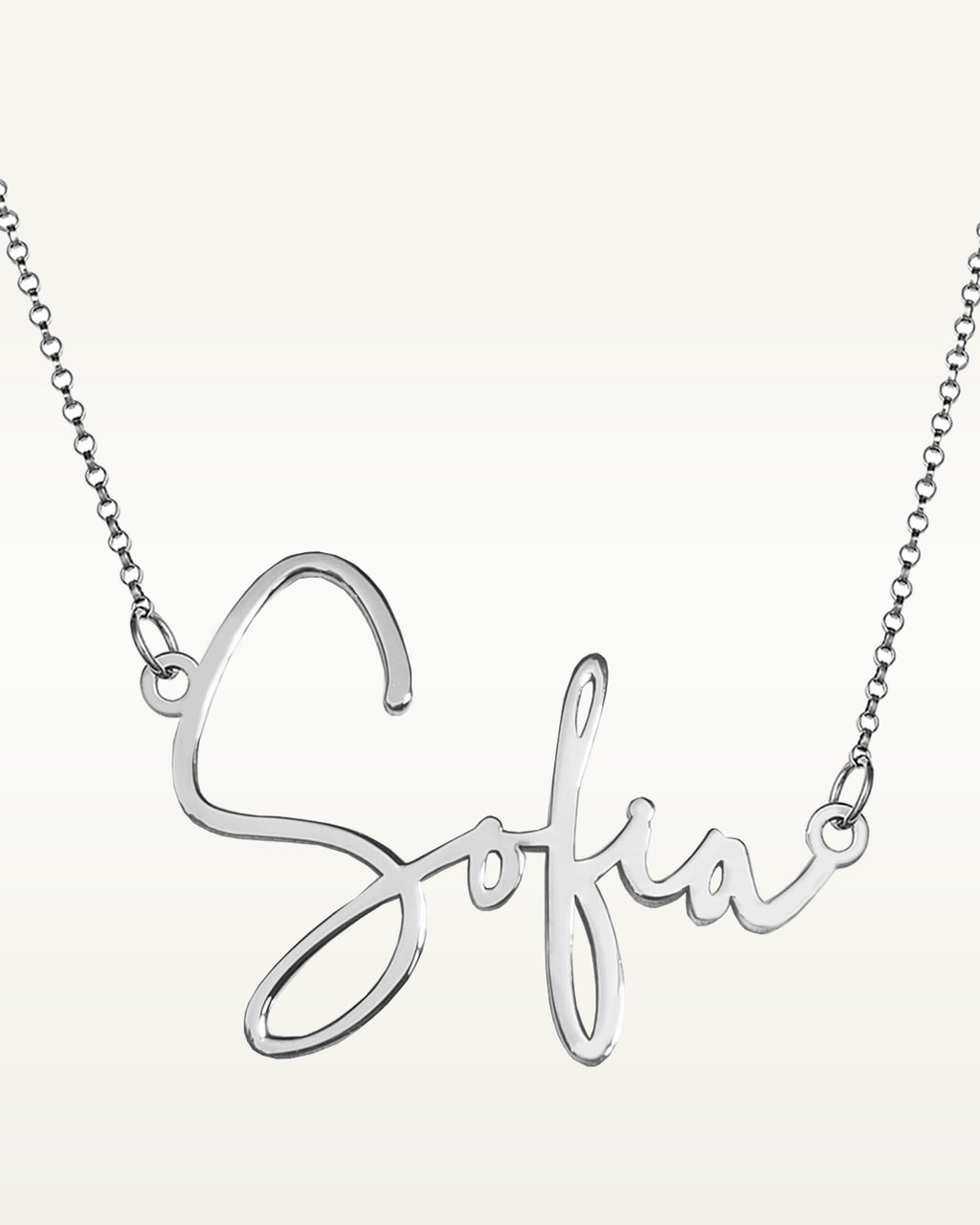Modern Script Name Necklace with Chain Included