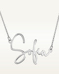 Modern Script Name Necklace with Chain Included