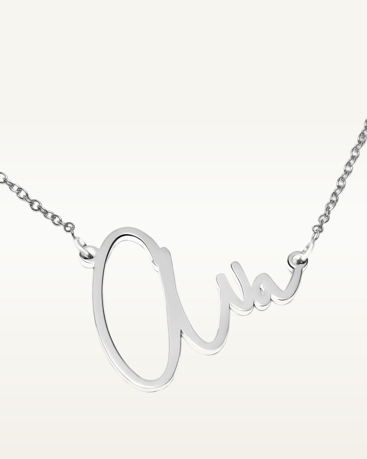 Modern Script Name Necklace with Chain Included