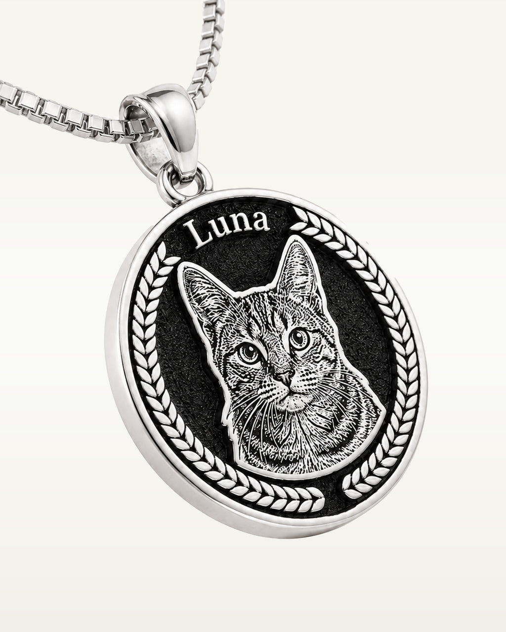 Antiqued Memoriam Laser Etched Photo Pendant