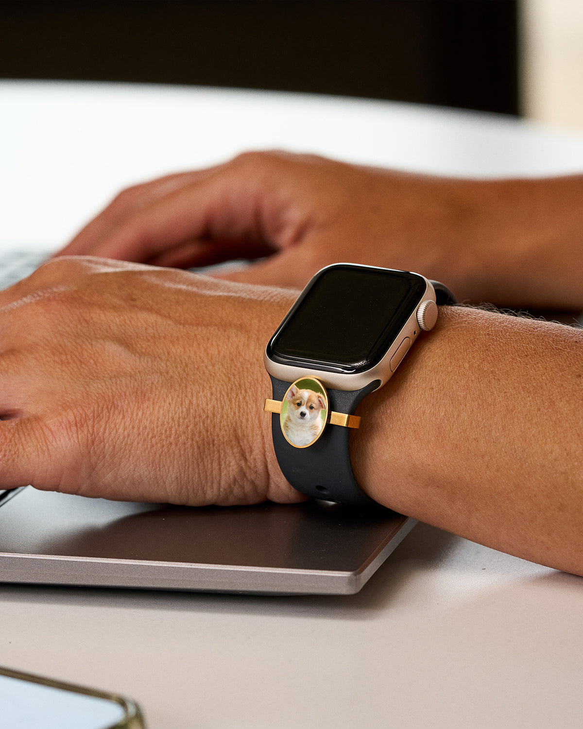 Smart Watch Photo Charm - on model
