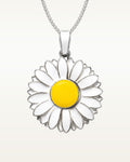 Exclusive Enameled Daisy Photo Necklace & Chain