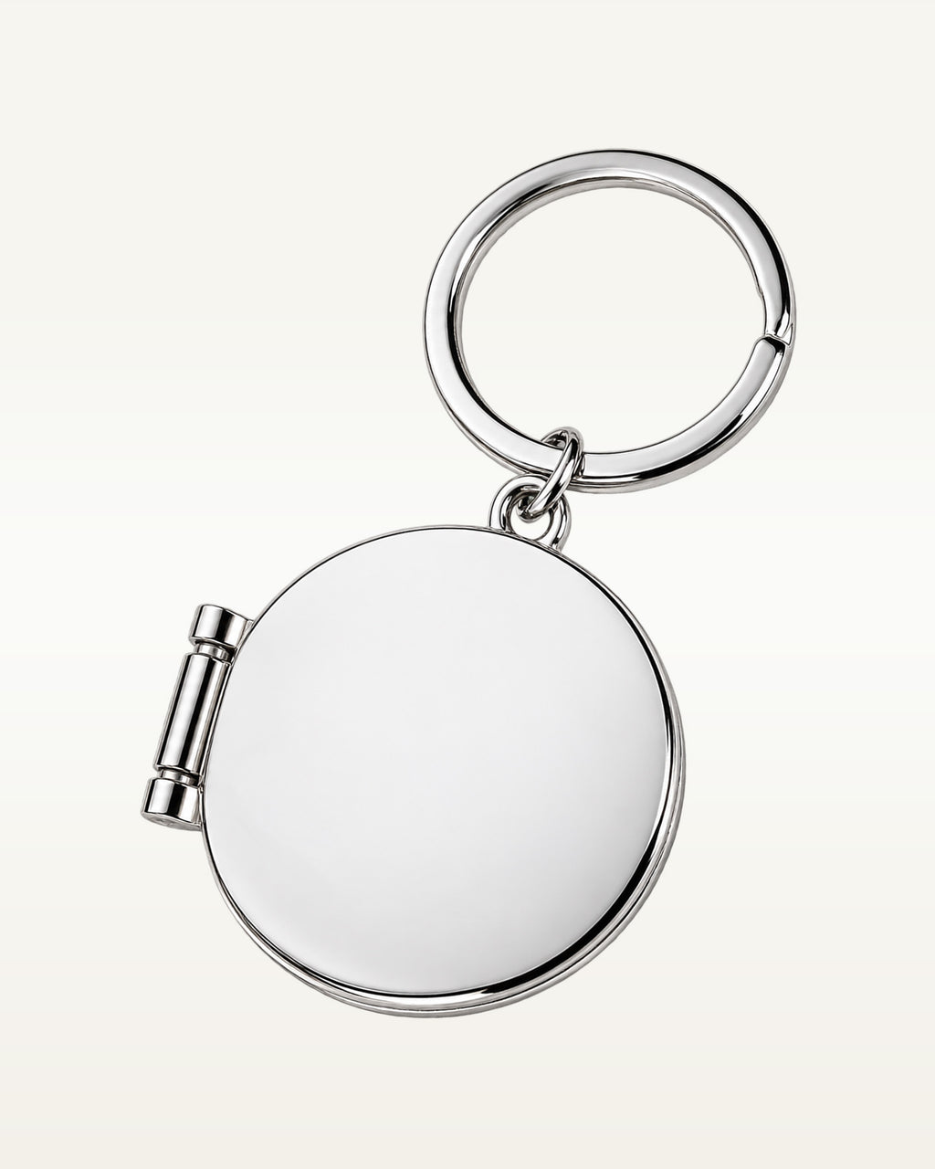 Round Stainless Steel Key Chain Photo Locket
