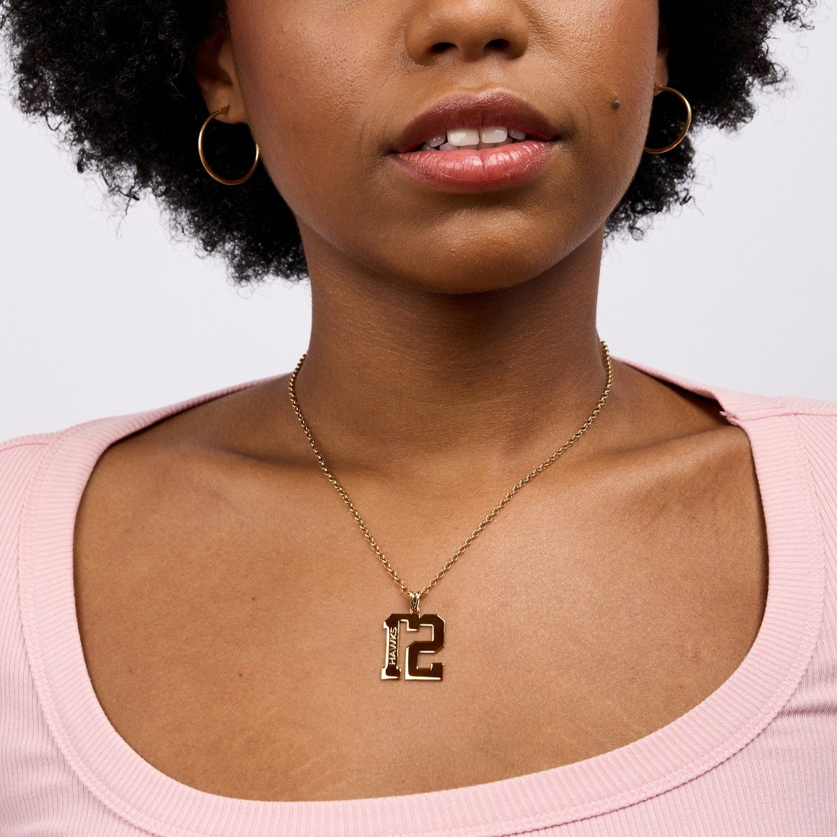 Personalized High Polished Number Name Pendant