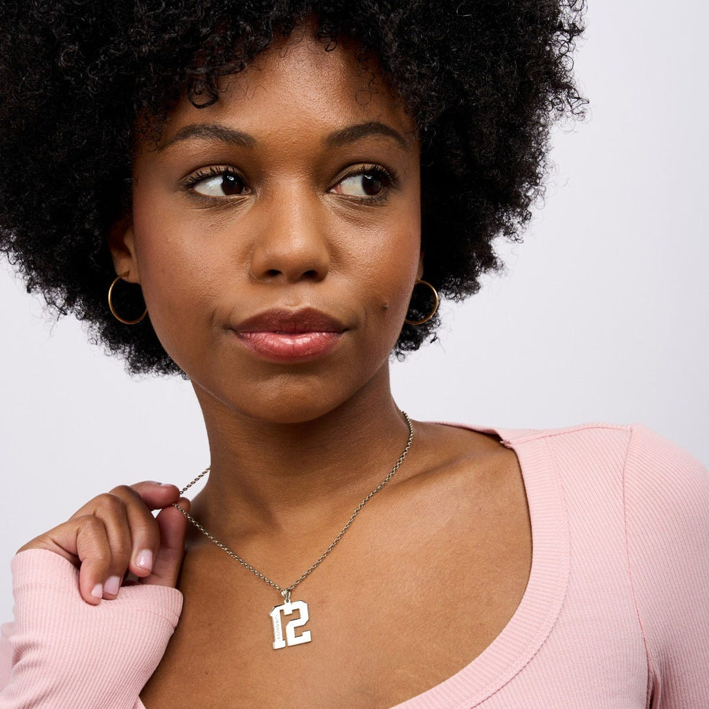Personalized High Polished Number Name Pendant