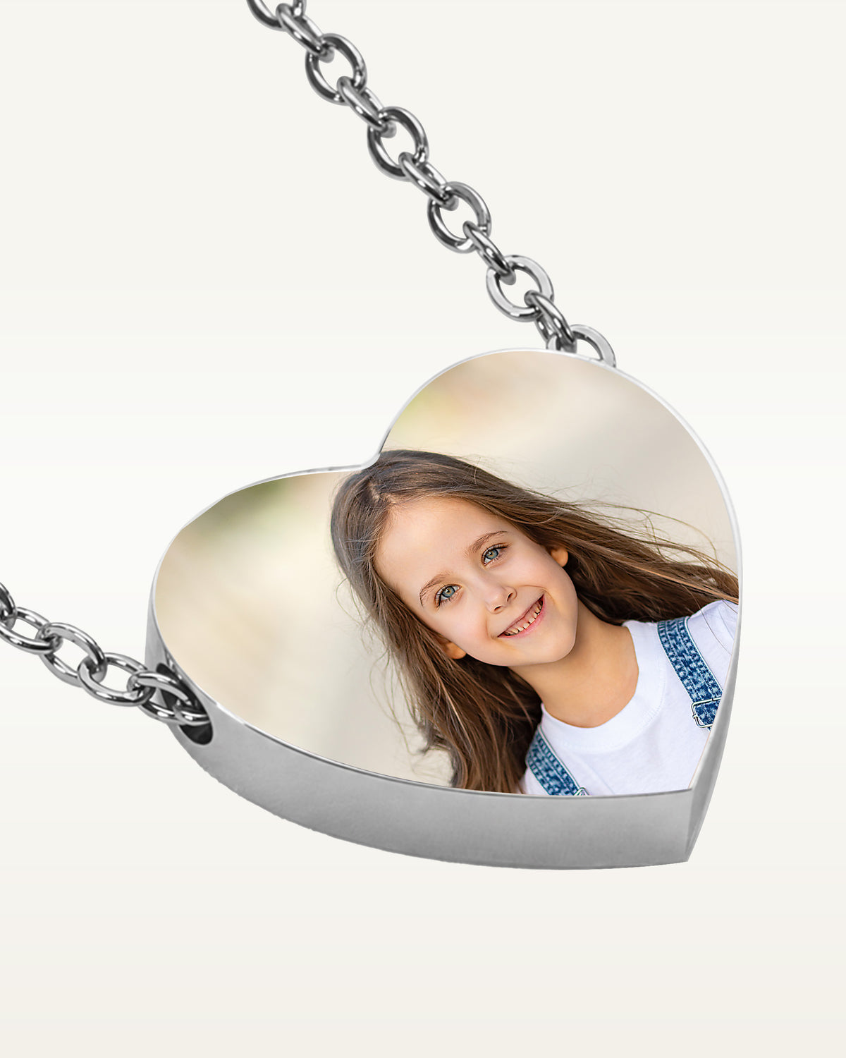 Custom Photo Stainless Steel Heart Necklace