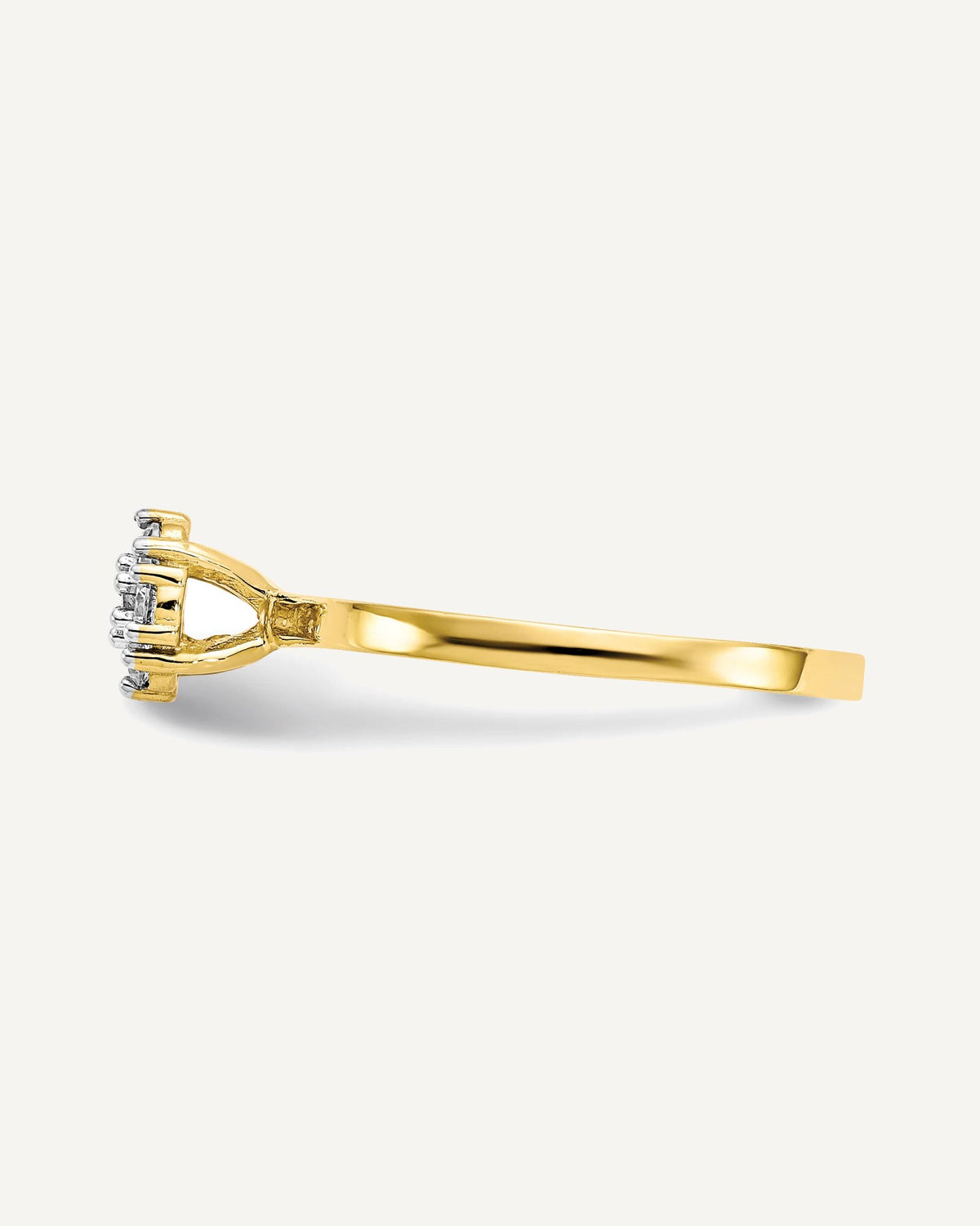 10k Clear CZ Cluster Promise Ring – View 4