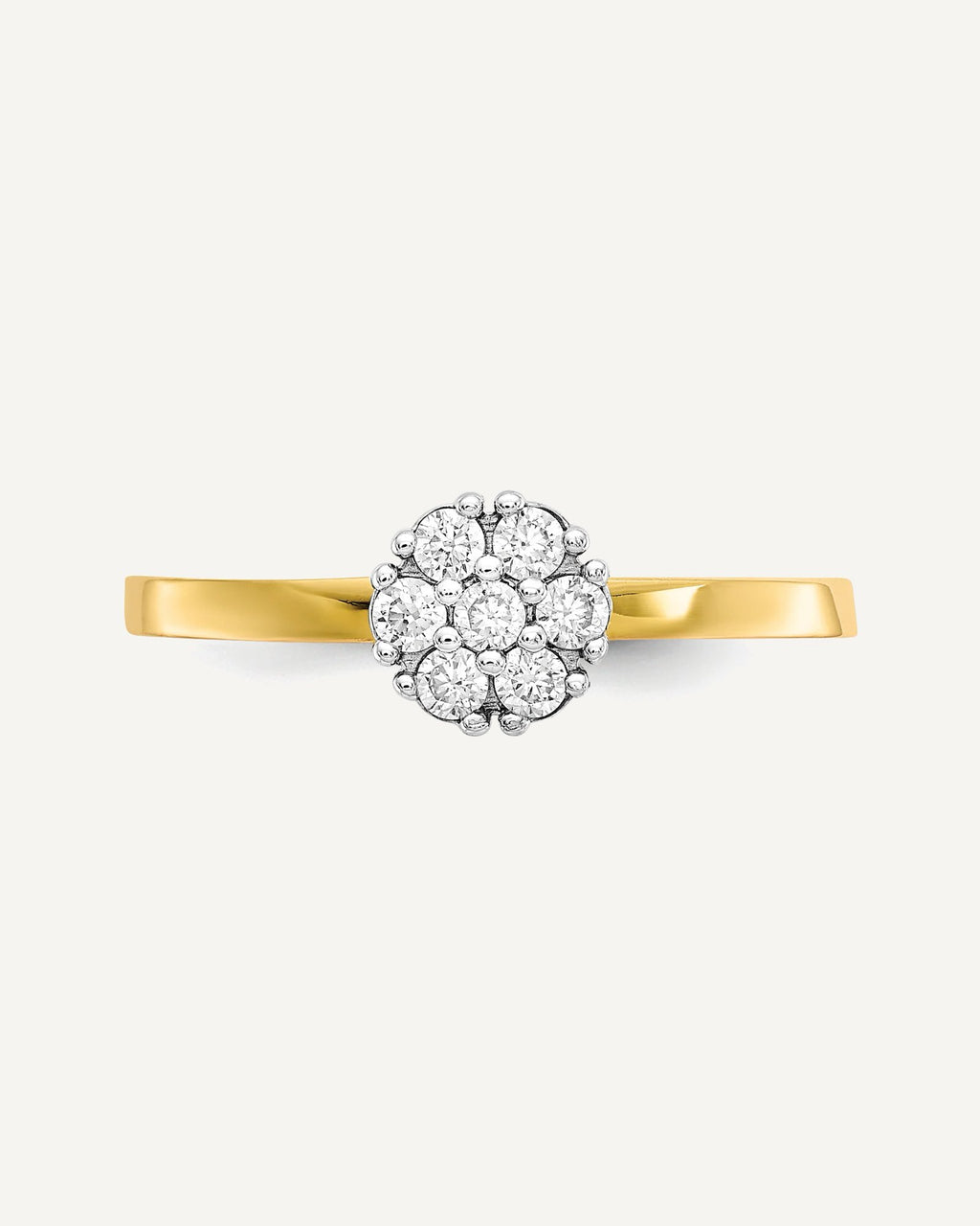 10k Clear CZ Cluster Promise Ring – View 5