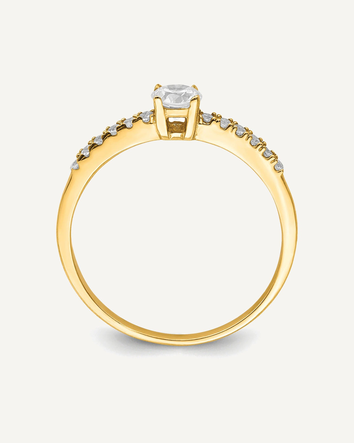 10K Clear CZ Fancy Ring – View 2