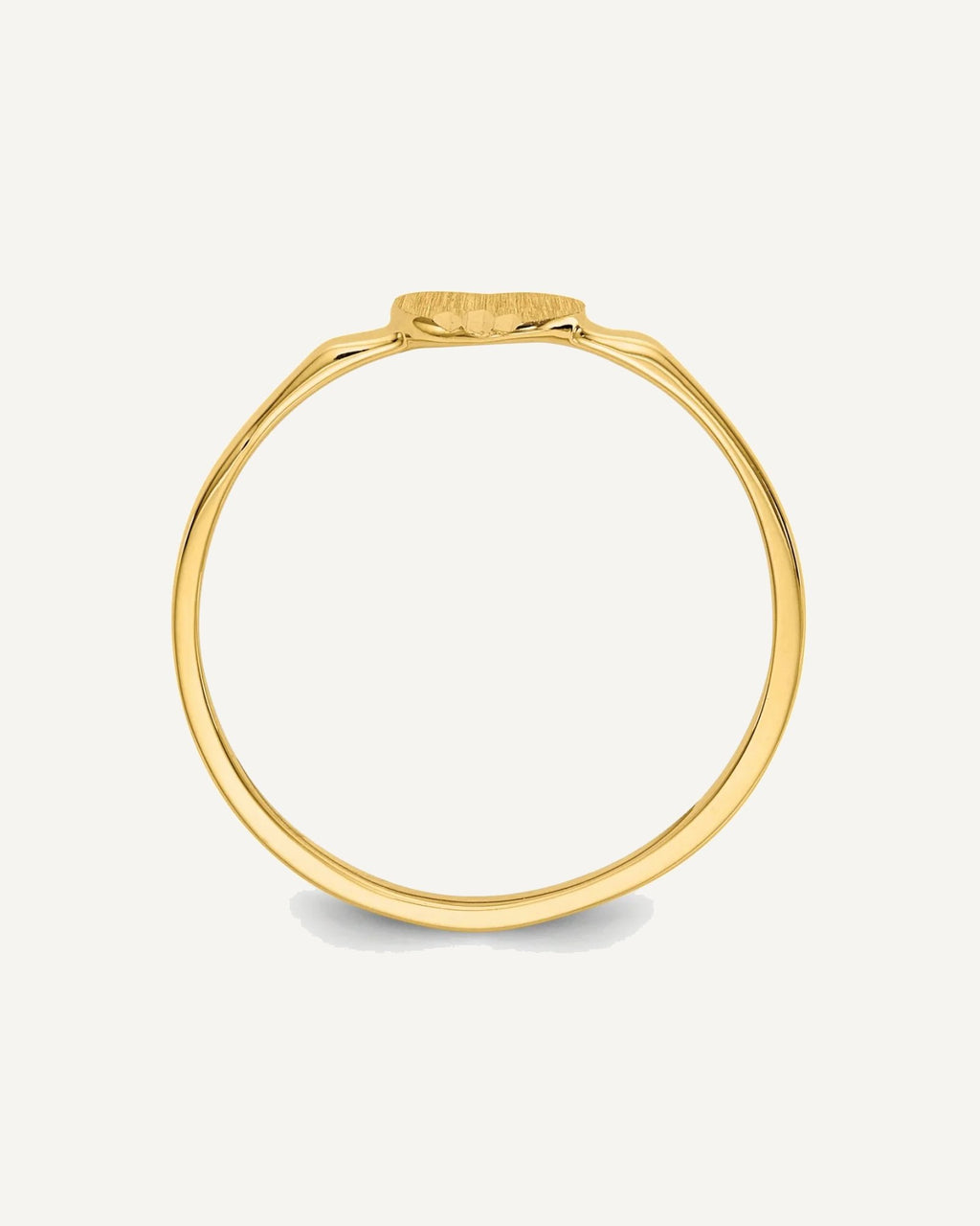 Gold Polished Children's Heart Rings – View 8