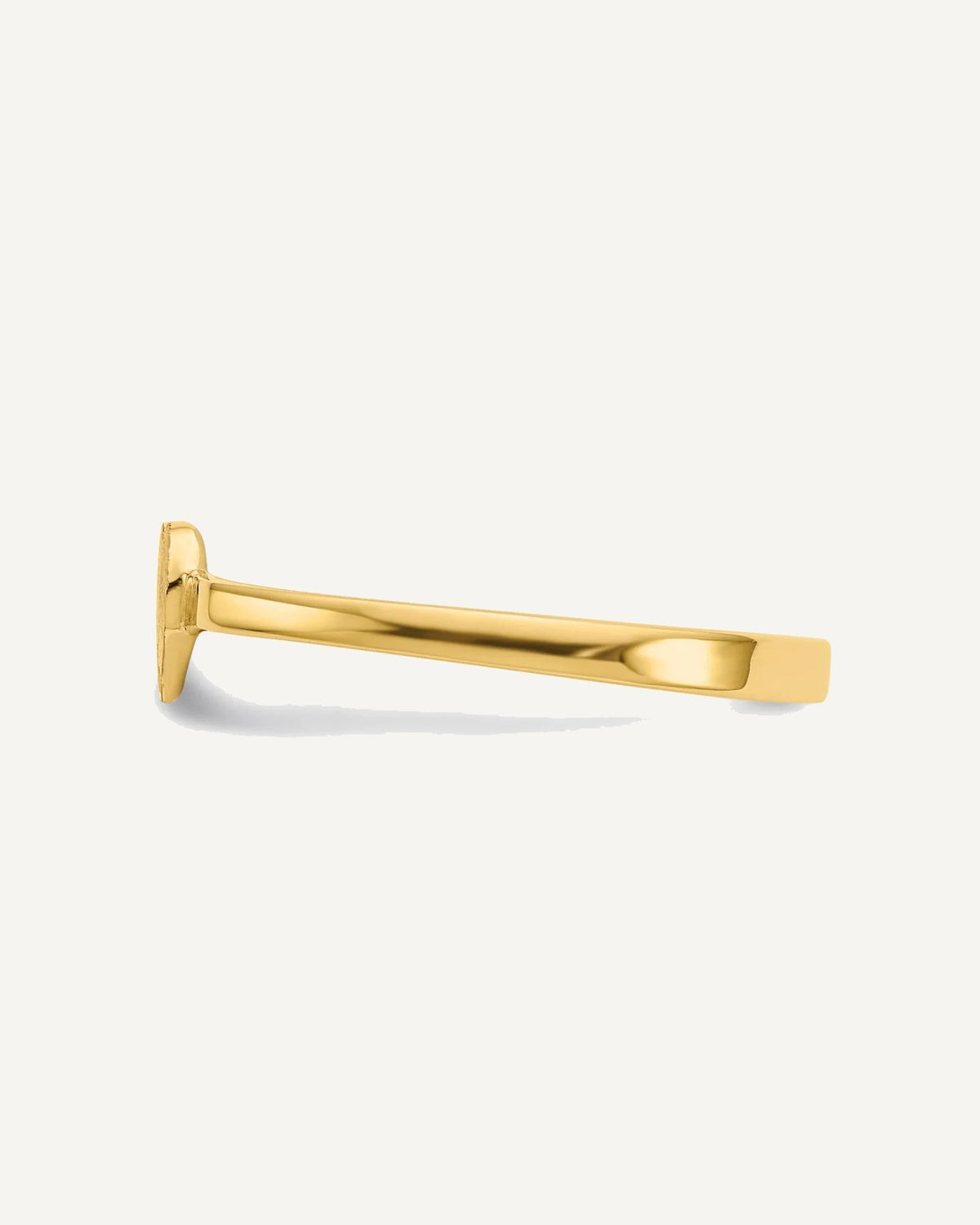 Gold Polished Children's Heart Rings – View 9