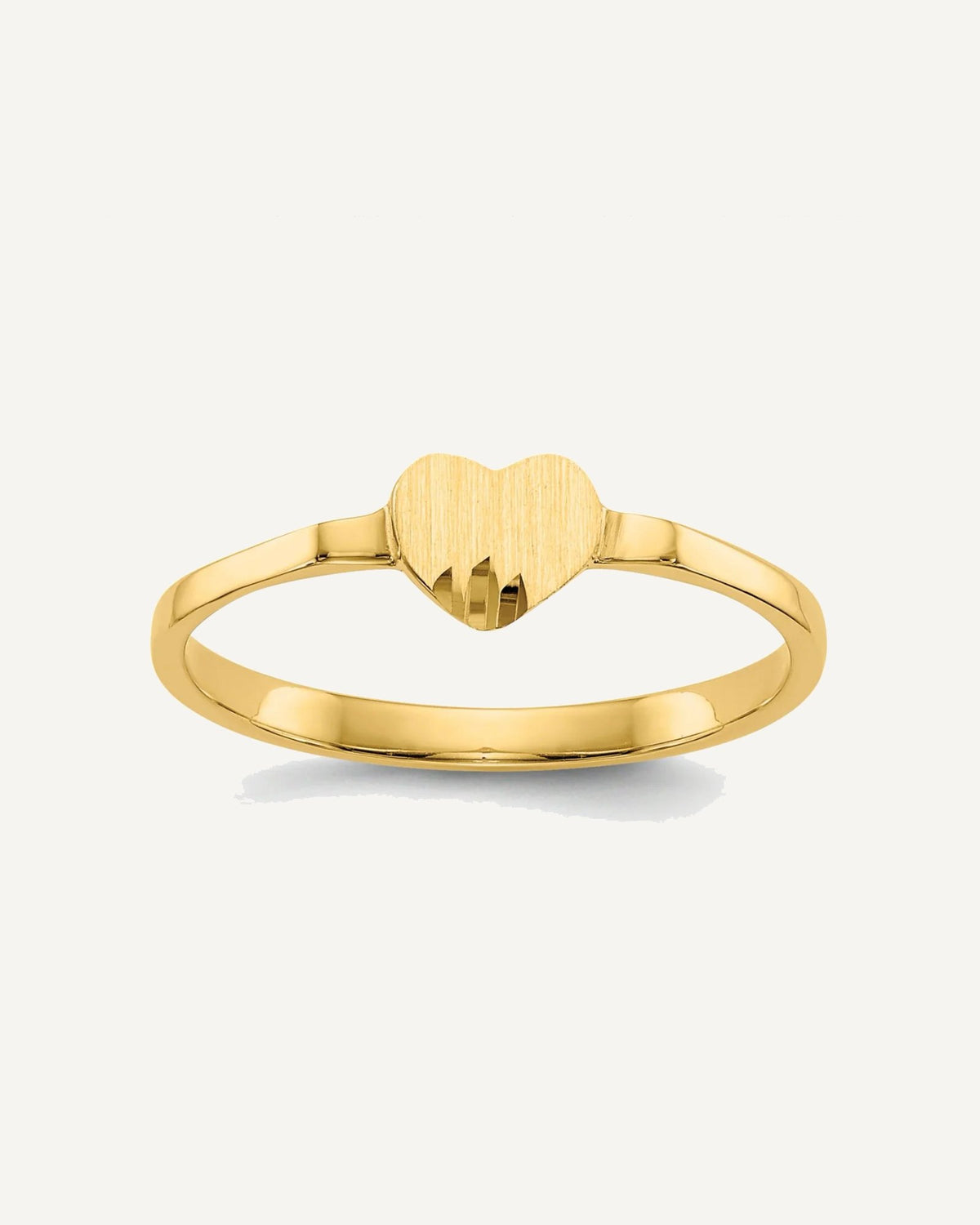 Gold Polished Children's Heart Rings – View 7