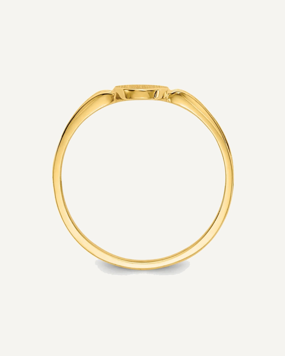 Gold Polished Children's Signet Rings – View 8