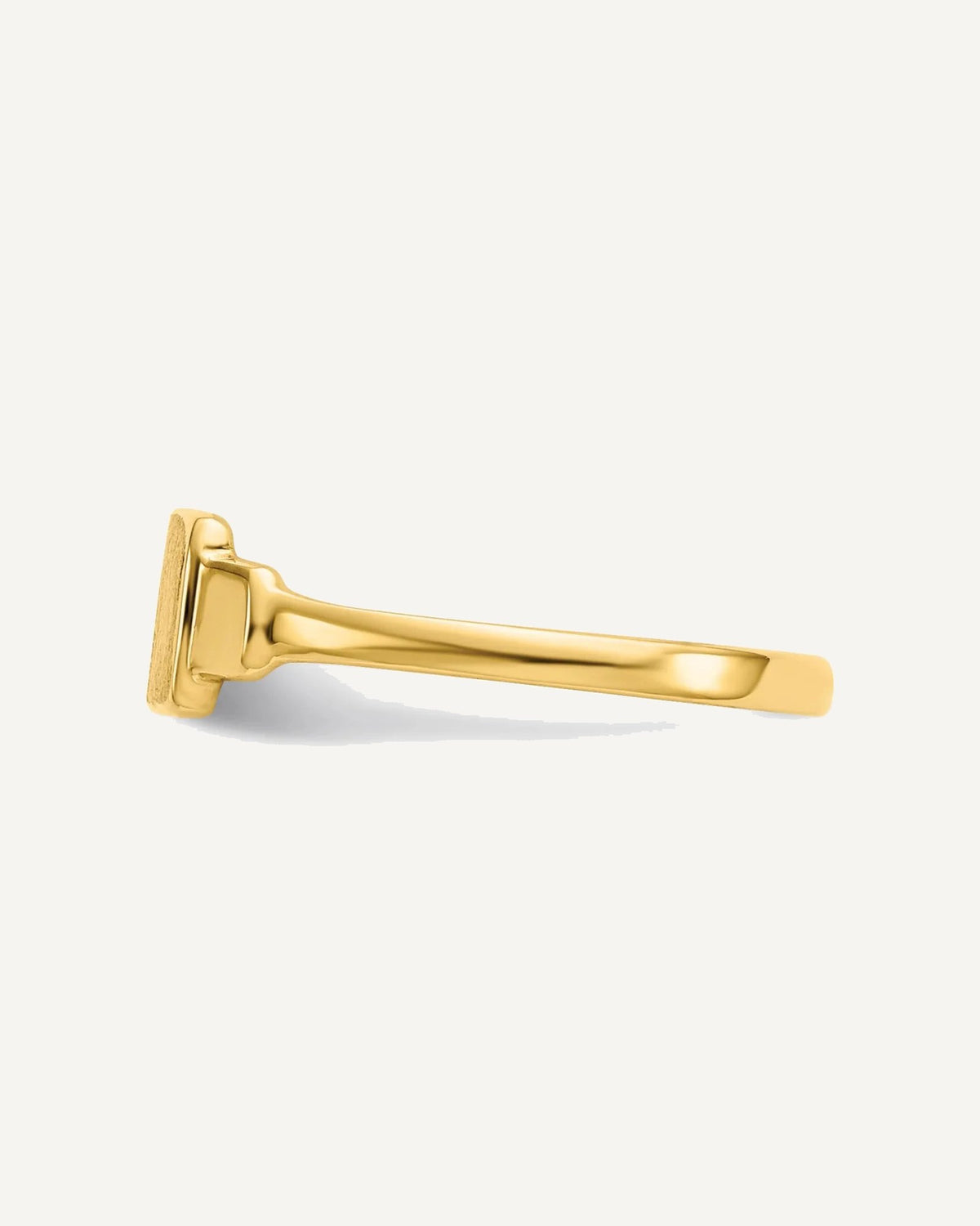 Gold Polished Children's Signet Rings – View 9