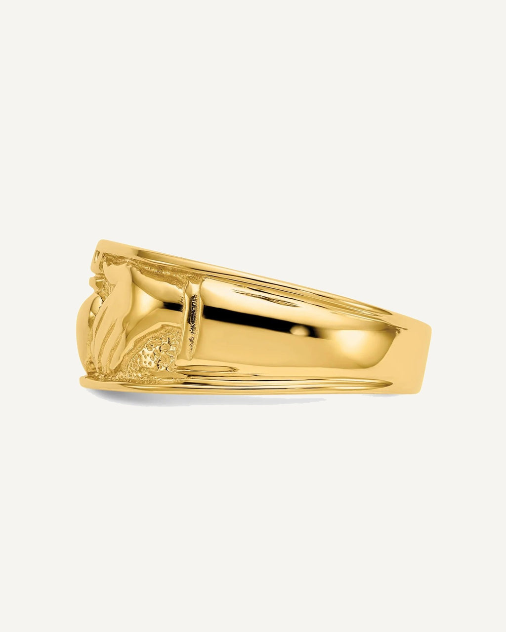 Gold Polished Claddagh Rings – View 20