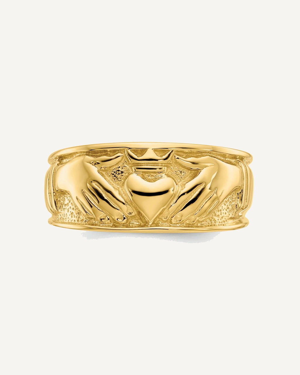 Gold Polished Claddagh Rings – View 21