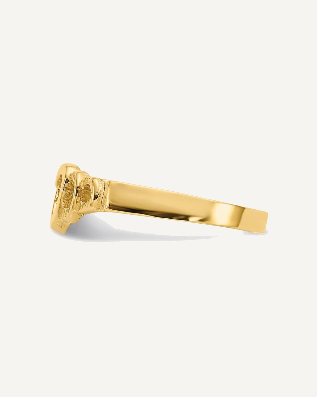 Gold Polished Children's Heart Rings – View 10