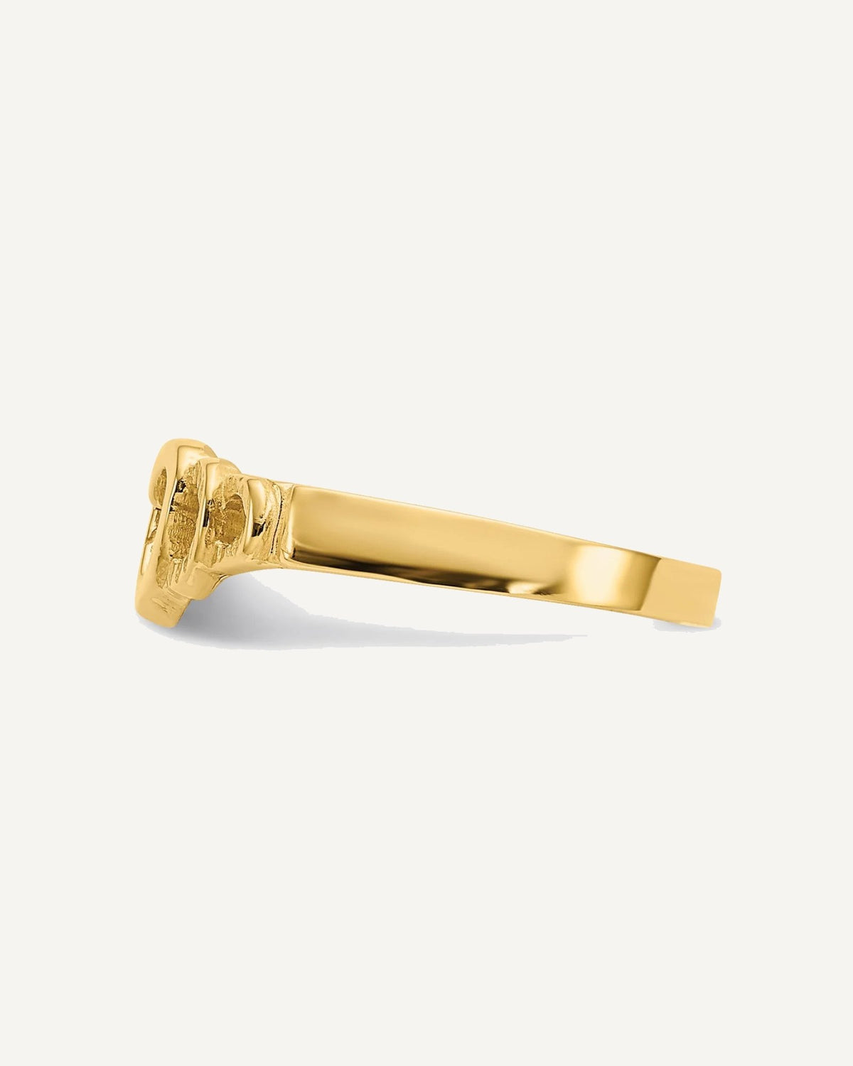 Gold Polished Children's Heart Rings – View 10