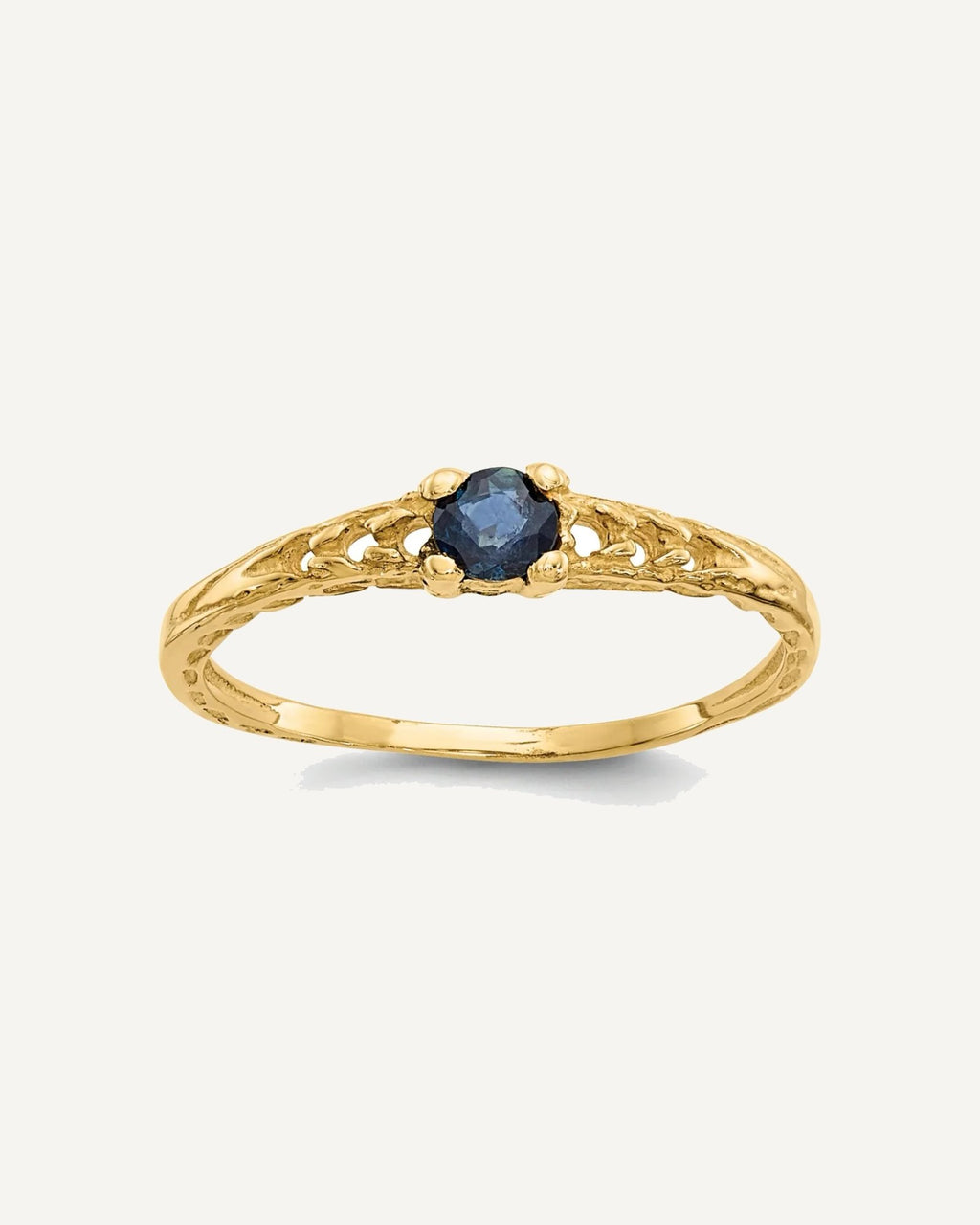 Madi K Birthstone Baby Rings — Round, Single Cut – View 8