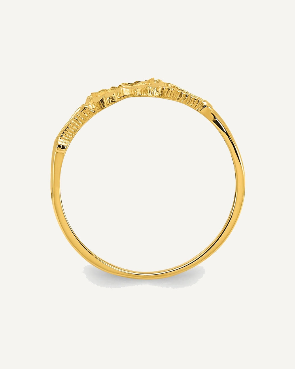 Gold Polished Children's Cross Rings – View 9