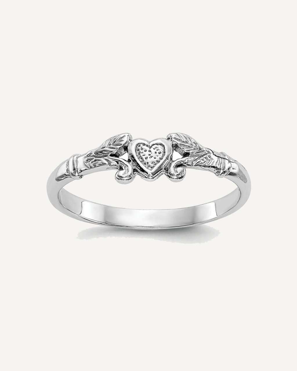 Gold Polished Heart Children's Rings – View 17