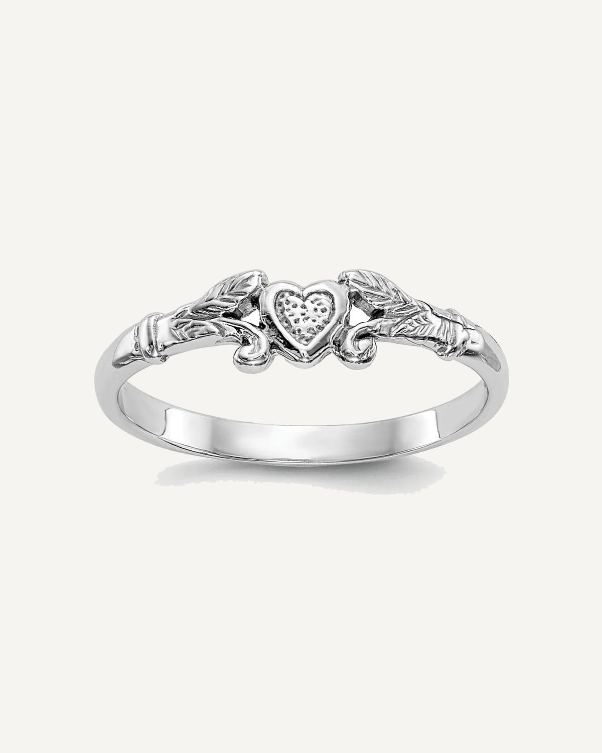 Gold Polished Heart Children's Rings – View 17