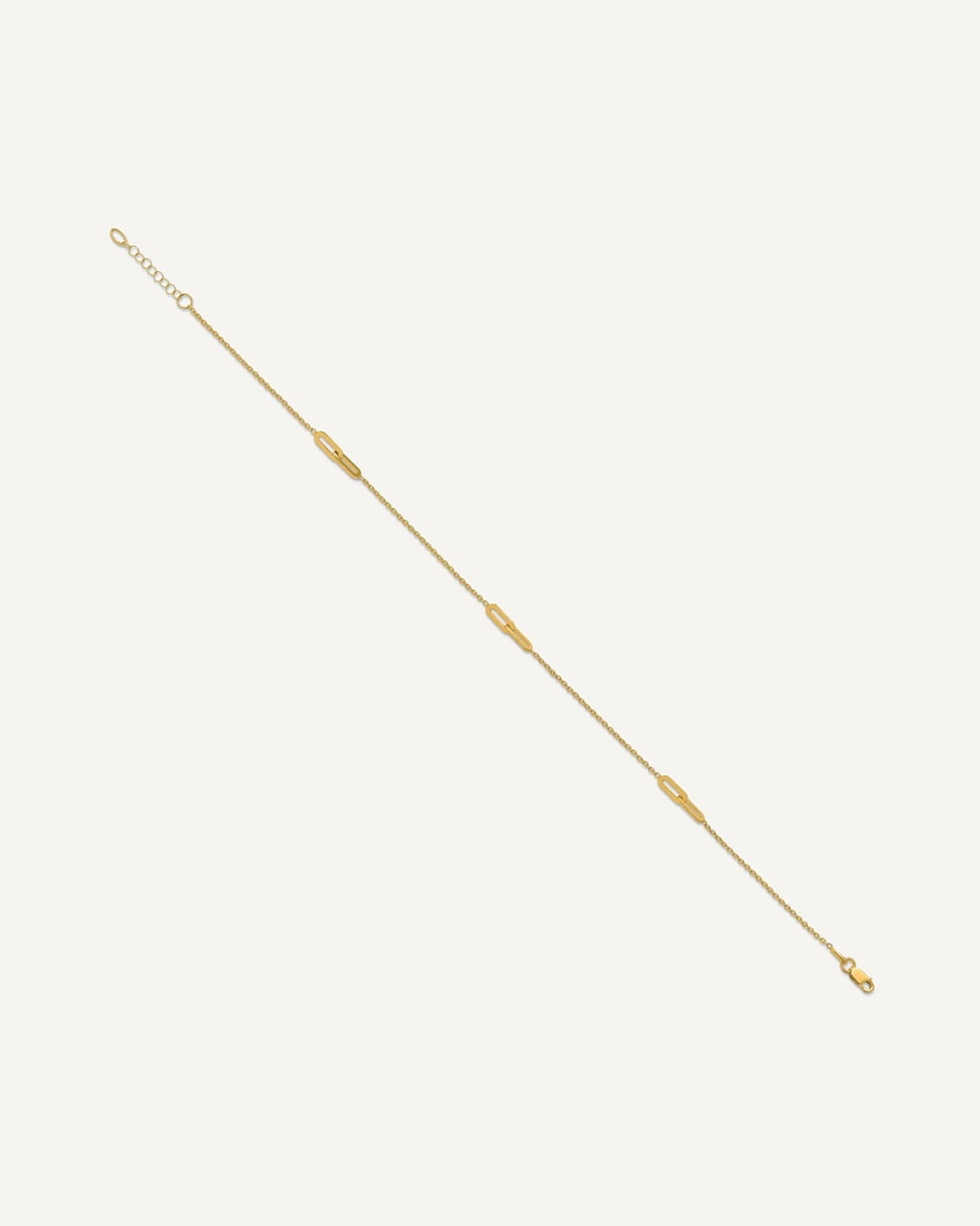 Leslie's 10K Link 3-Station 10 inch Plus 1 inch Extender - Total 11 inch Anklet – View 2