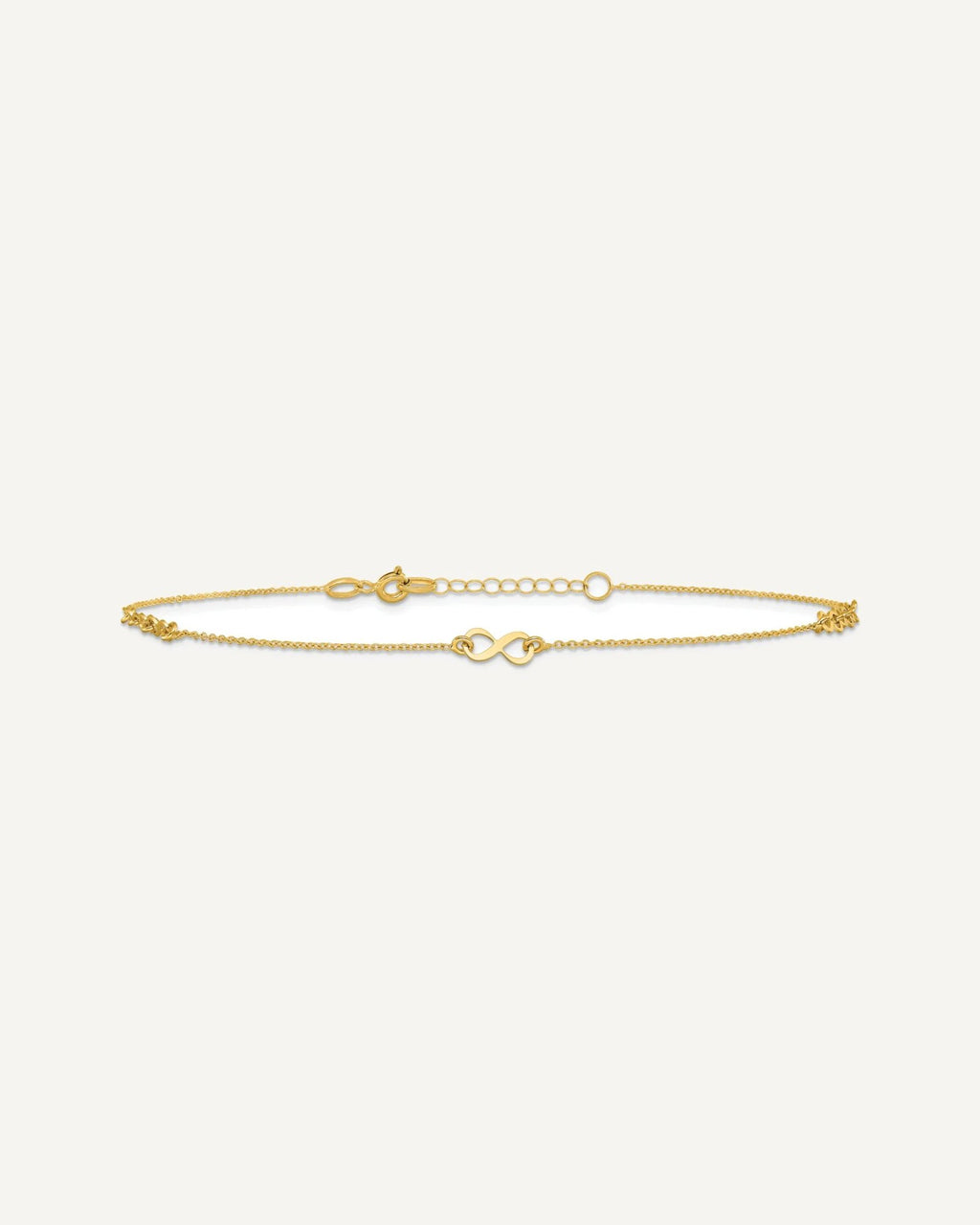 Leslie's 10K Polished Infinity 10 inch Plus 1 inch Extender - Total 11 inch Anklet – View 3