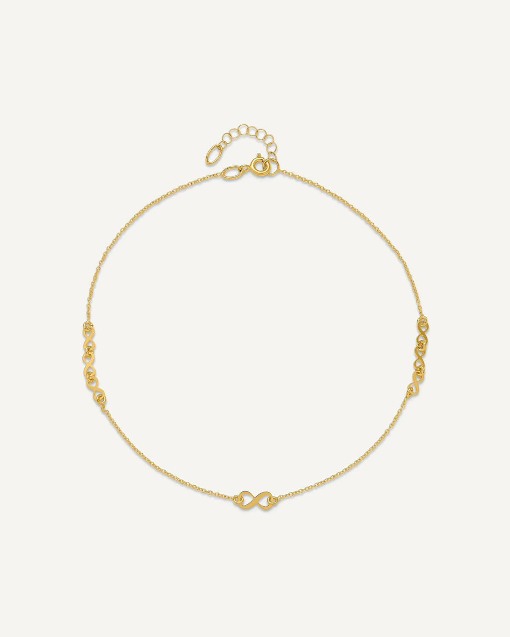 Leslie's 10K Polished Infinity 10 inch Plus 1 inch Extender - Total 11 inch Anklet – View 4