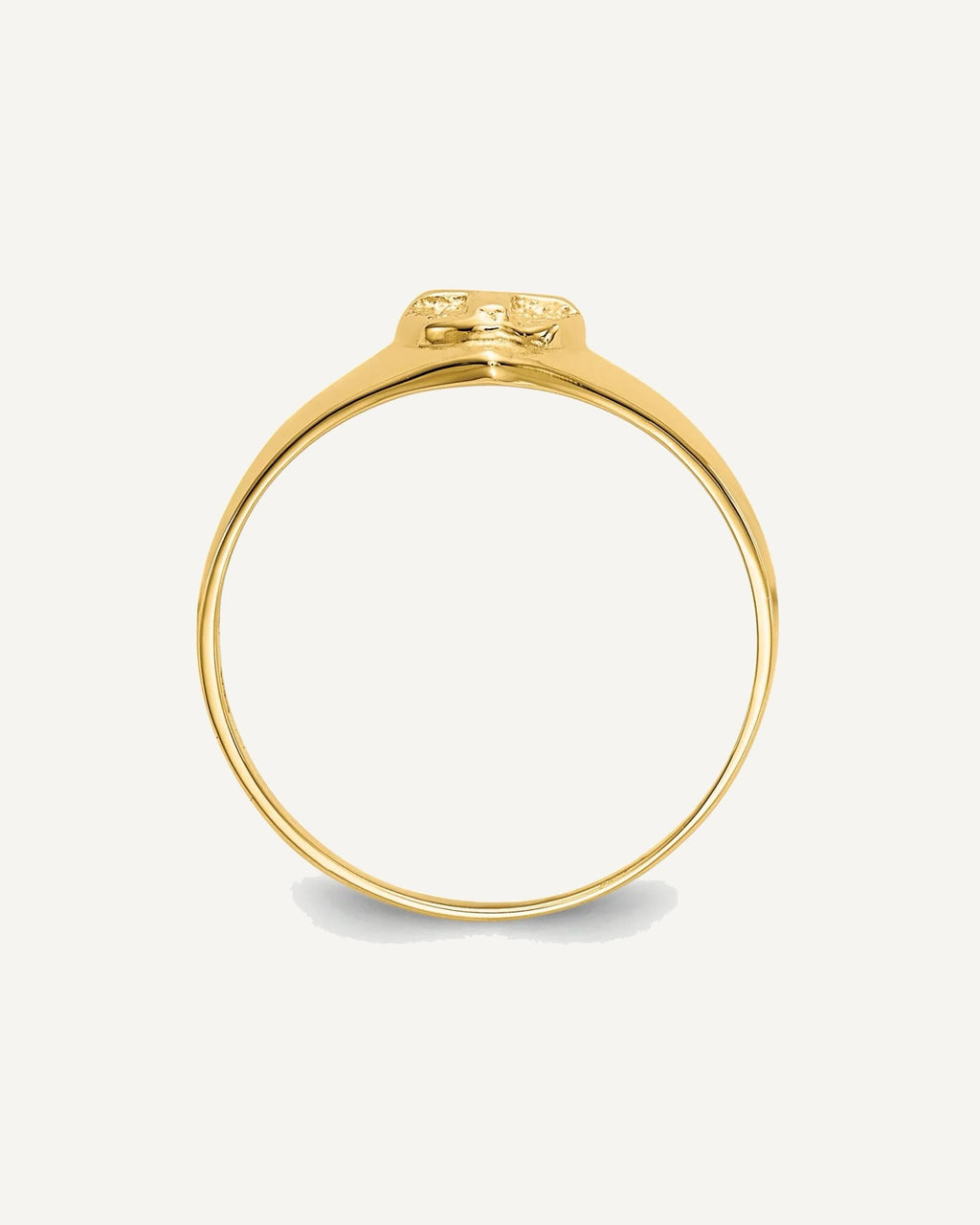 Gold Polished Children's Cross Rings – View 2