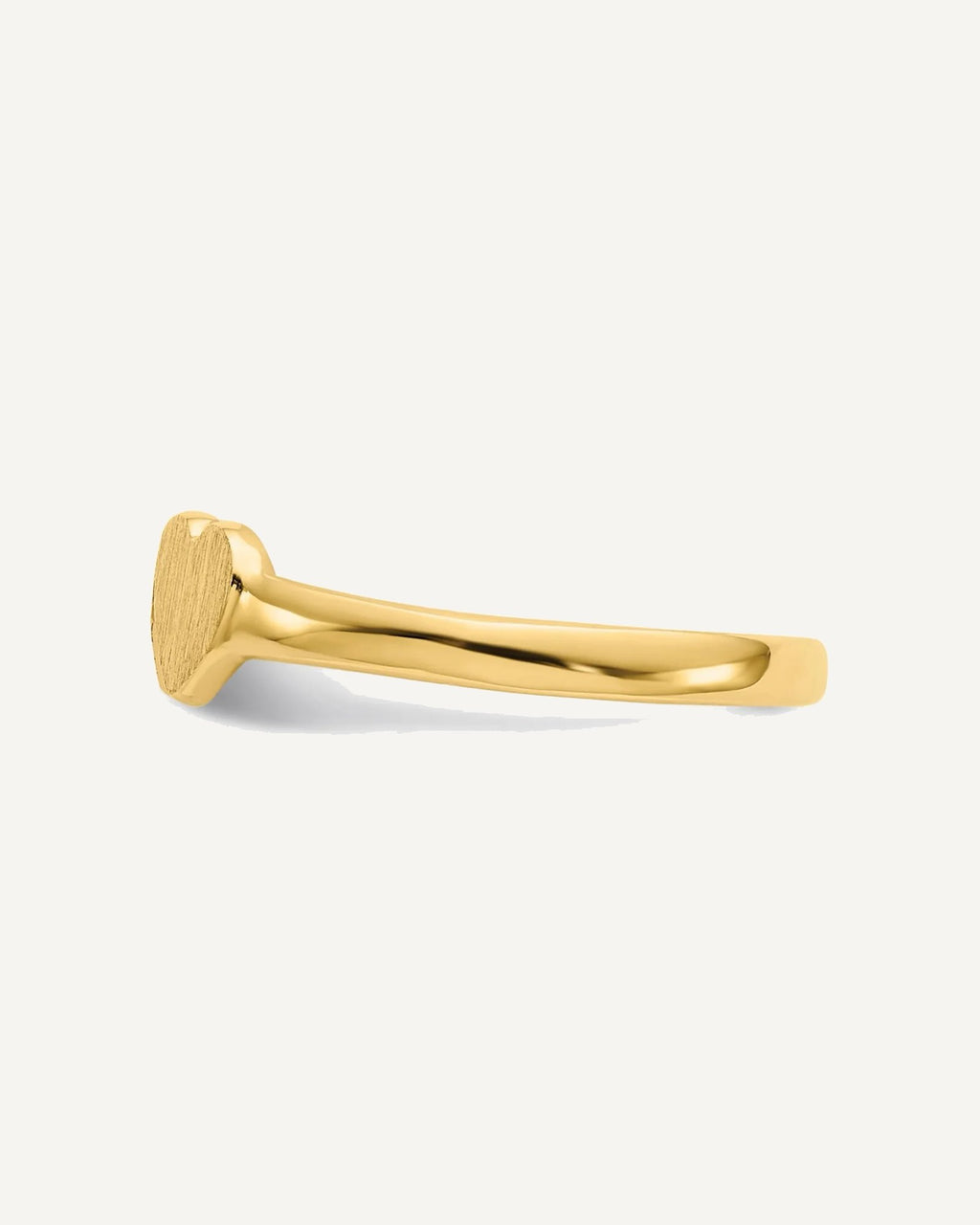 Gold Polished Children's Heart Rings – View 3