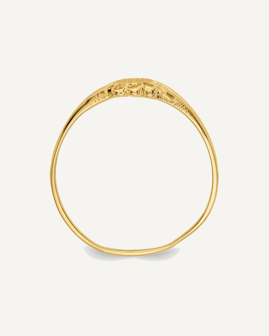 Gold Polished Children's Signet Rings – View 2