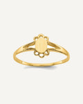 Gold Polished Children's Signet Rings – View 1