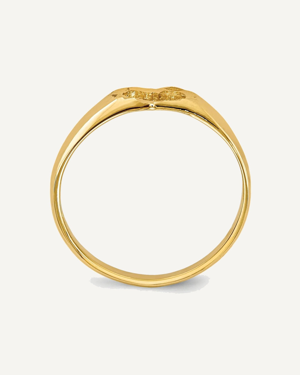 Gold Polished Children's Heart Rings – View 2