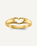 Gold Polished Children's Heart Rings – View 1