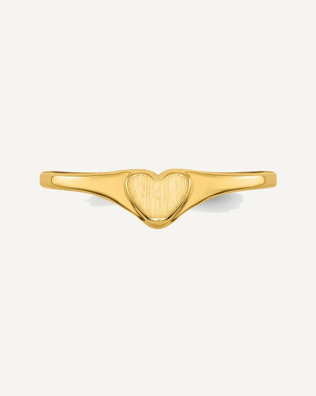 Gold Polished Children's Heart Rings – View 4