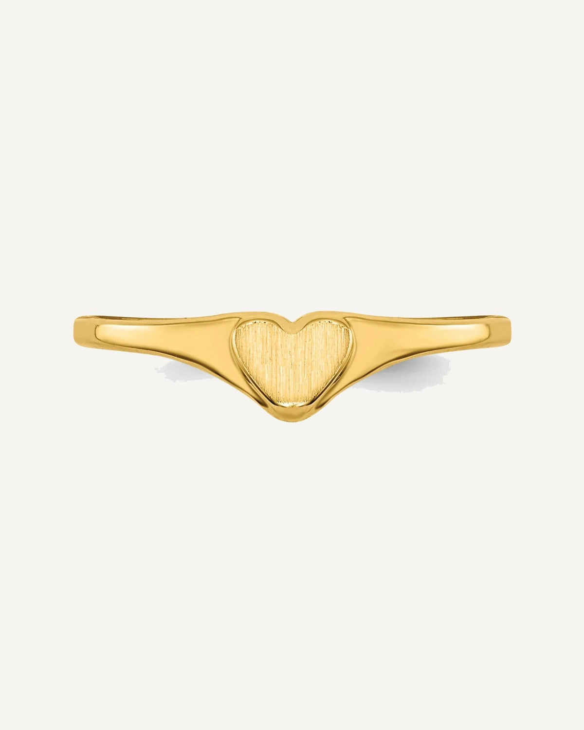 Gold Polished Children's Heart Rings – View 4