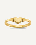 Gold Polished Children's Heart Rings – View 1