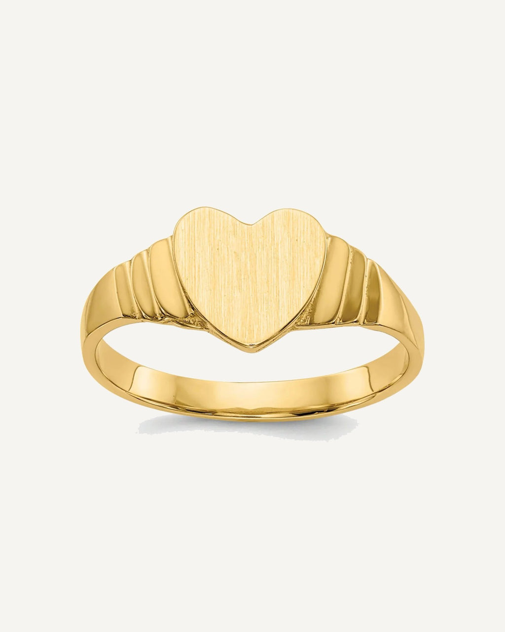Gold Polished Children's Heart Rings – View 7
