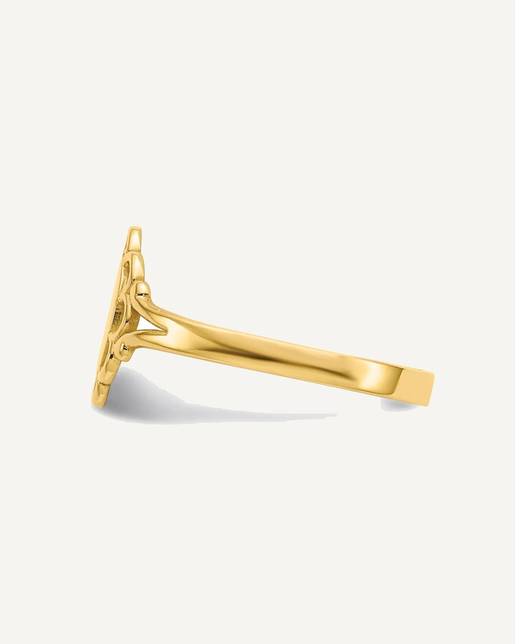 Gold Polished Children's Signet Rings – View 11