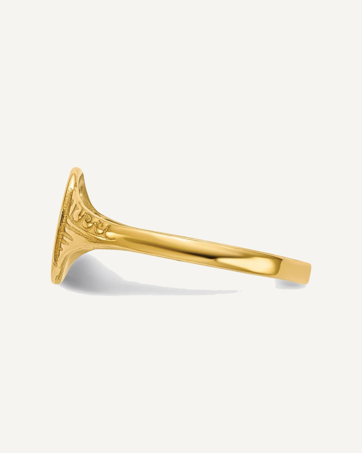 Gold Polished Children's Signet Rings – View 10