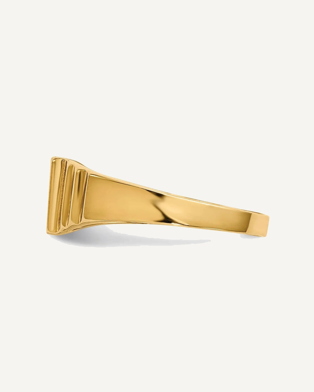 10K Satin Rectangular Size 2.25 Signet Ring – View 4